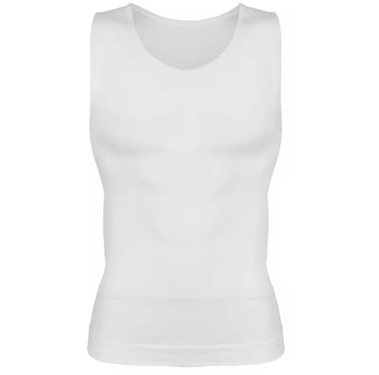 Men's Compression Shirt for Tummy Control – Slimming Shapewear Vest for Flat Abdomen, Waist Training, and Fitness Workouts